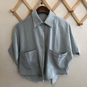 🌺 SOLD ON DEPOP 🌺 Kimono style pocket shirt